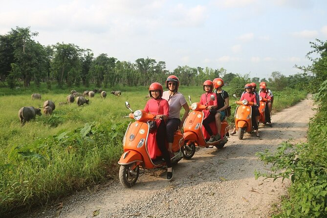 Beautiful Female Riders Vespa Red River Countryside Tour 5 Hours - Pickup, timing, and the shape of the day