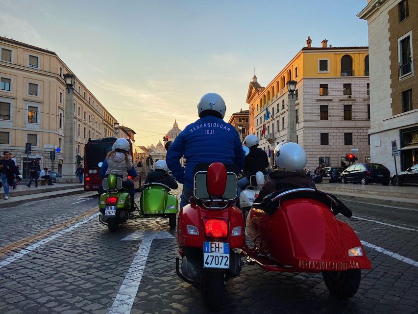 Evening Vespa Sidecar Tour with Gourmet Pizza Tasting - Quirinale and the Trevi Fountain