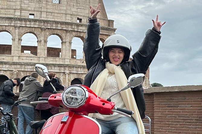 Explore Rome By Vespa - The ancient stadium and Rose Garden