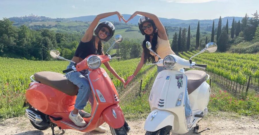 From San Gimignano: Chianti Half-Day Vespa Tour with Lunch - Riding into the Chianti hills