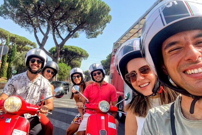 Guided Vespa Tour of Rome – Ride a Vespa with a Local Guide - Castel Sant’Angelo and a palace with many chapters