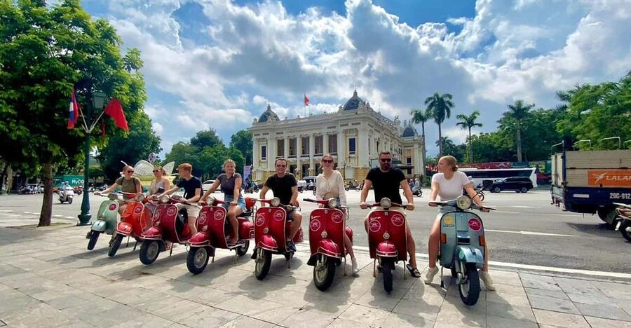 Hanoi: Food and Sightseeing Vespa Tour with 7 Tastings - Starting with Hanoi’s street-side flavors