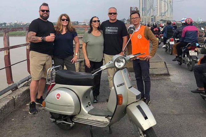 HANOI MUST SEE SITES Vespa Tour - Crossing Long Bien Bridge and the Red River