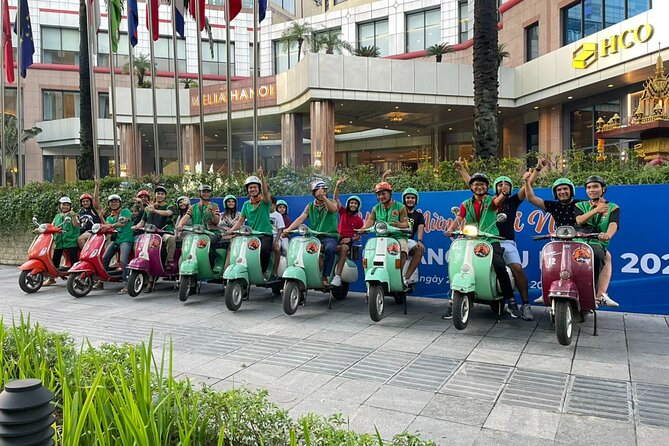 Hanoi Vespa After Dark Street Food Tour -Hidden Gem-Train Street - Walking Train Street and drinking egg coffee