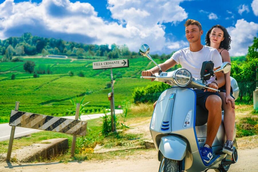 LANGHE : Vespa Tour to the Wine Region of Barolo - The ride to Monforte d’Alba