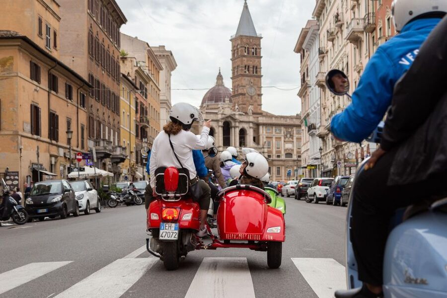 Morning Vespa Sidecar Tour with Cappuccino - What the sidecar feels like on the road