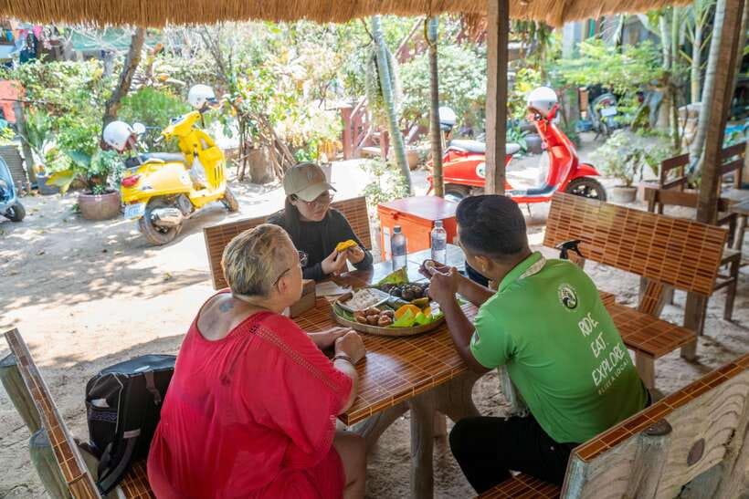 Phnom Penh Silk Island Sunset Vespa Tour / Tuk Tuk Available - Riding through Koh Oknha Tei