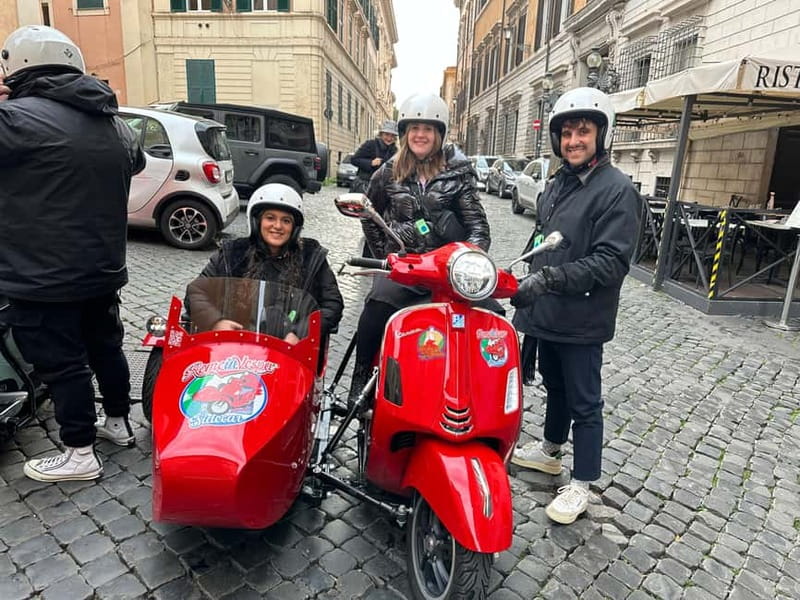 Rome 1.5 hours Private tour in Vespa Sidecar vintage style - Key points to know before booking