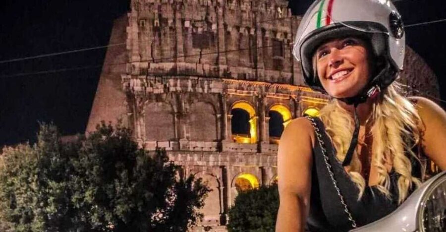 Rome by Night Vespa Tour With Driver/Private Guide - Imperial Fora and the Colosseum under lights