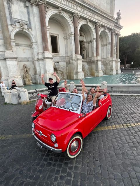 Rome: Evening Fiat 500 and Vespa Prosecco Tour - The Pyramid of Cestius, an unexpected Roman landmark
