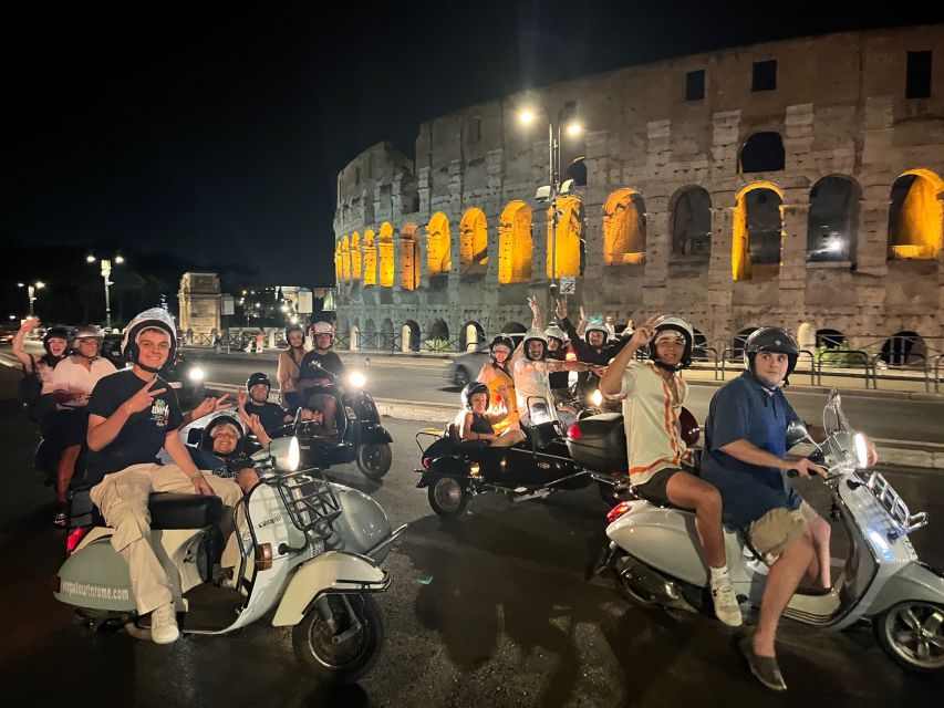 Rome: Highlights Vespa Sidecar Tour with Coffee and Gelato - The Colosseum and Baths of Caracalla