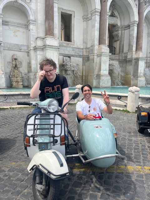 Rome: Highlights Vespa Sidecar Tour with Coffee and Gelato - Janiculum Hill and the Fontanone
