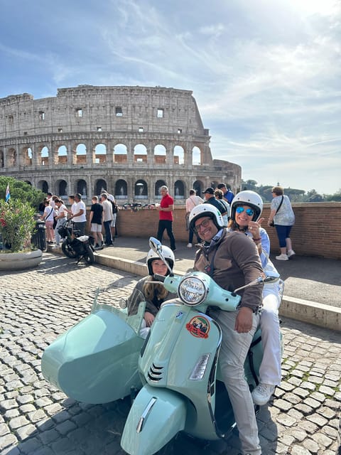 Rome in Vespa 90 min Vespa Sidecar PrivateTour with Gelato - Why a Vespa sidecar works well in Rome