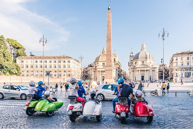 Rome Morning Vespa Sidecar Tour in Rome with Cappuccino - Piazza Venezia and the Colosseum