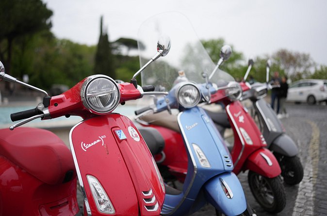 Rome’s Highest Hills Skyline Vespa Tour with Driver and Photo - Fountain of Acqua Paola on Gianicolo Hill
