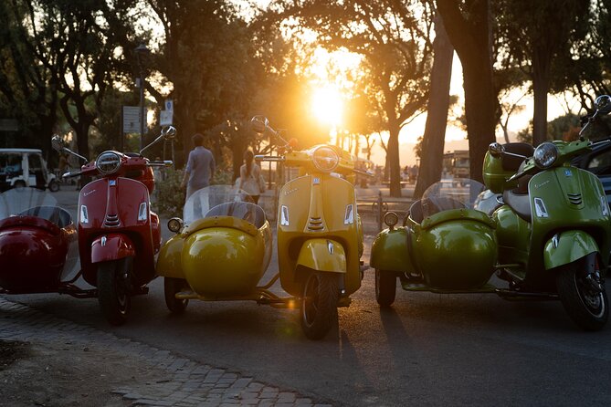 Rome Vespa Sidecar Tour — 90-Minute City Highlights Tour - Villa Borghese: a quiet pause with pinchos and city views
