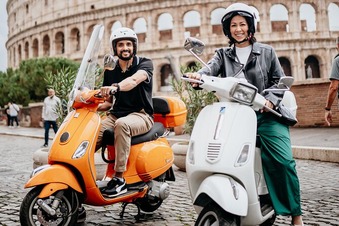 Rome Vespa Small Group Tour with Photoshoot - The Acqua Paola Fountain on Janiculum Hill