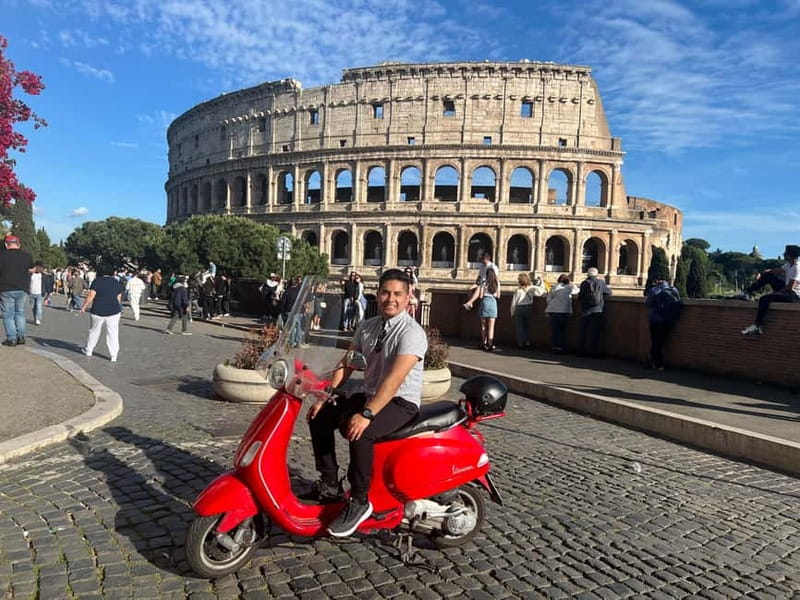 Rome: Vespa Tour with Hidden Gems and Driver - Castel Sant’Angelo appears from a different angle