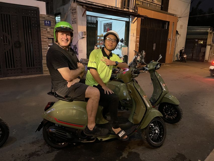 Saigon: Night Craft Beer And Street Food Tour By Vespa - Grilled rice paper, skewers, and local beer