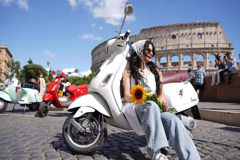 Taste, Explore, Capture-All inclusive Vespa Tour in Rome - Colosseum photo stop