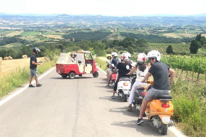 Tuscany Vespa Tour from Florence with Wine Tasting - Learning to ride before the countryside route