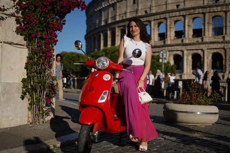 Vespa city tour in Rome with two different routes - Janiculum Hill and the view toward St. Peter’s