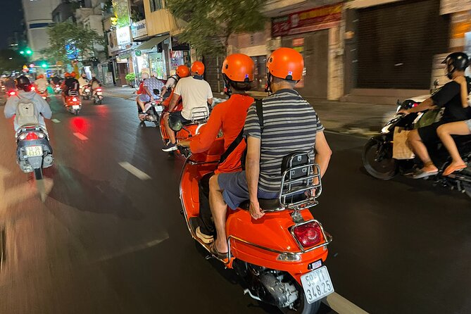 Vespa Female Ao Dai riders Night Street Food + See Train Street - Who will enjoy this evening most
