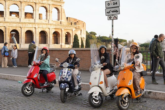 Vespa scooter Journey with Professional Photography - Starting beside the Colosseum