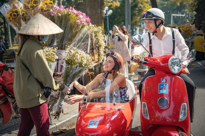 Vespa Sidecar Sightseeing and Cuisine Tour in Hanoi - Old Quarter streets and traditional snacks