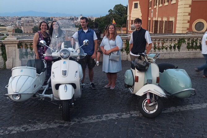 Vespa Sidecar Tour at Day/Night with Pickup - Caracalla Baths and the Pyramid of Cestius add surprise