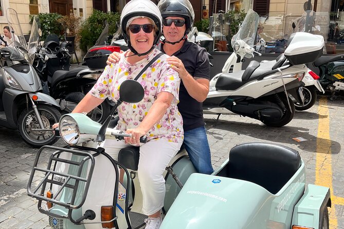 Vespa Sidecar Tour By Night with Pickup - The Colosseum is a photo stop, not an inside visit