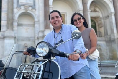 Vespa Sidecar Tour By Night with Pickup