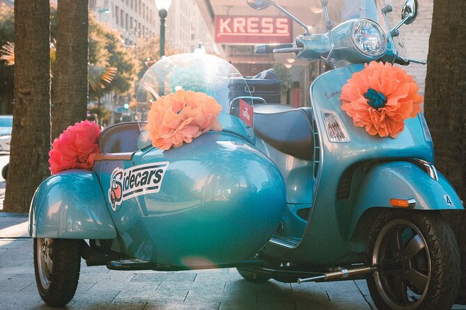VESPA SiDECAR Tour in San Antonio with Tacos - Seeing the River Walk from above
