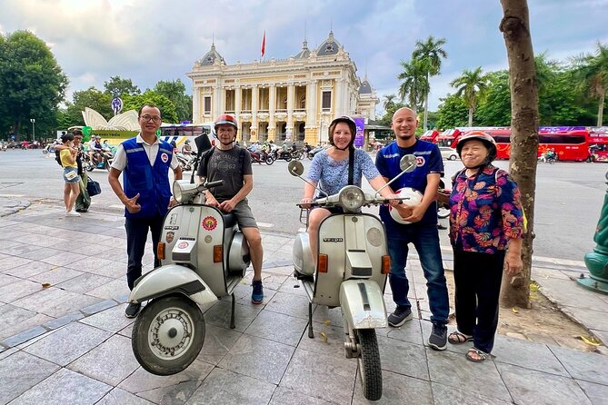 Vespa Tour HANOI BACK STREETS: FOOD+LOCAL LIFE+CULTURE & FUN - Phố Chùa Vua and the old apartment blocks